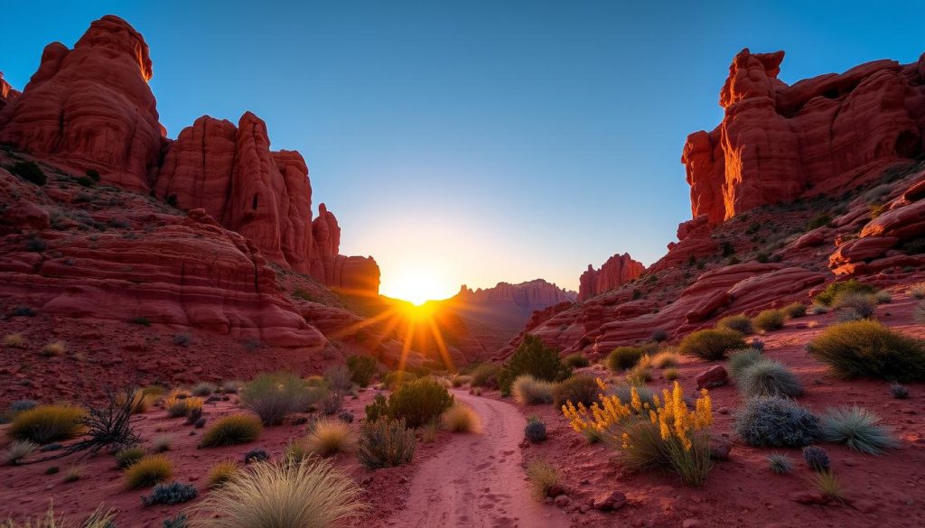 Red Cliffs Desert Reserve hiking trails Washington Utah